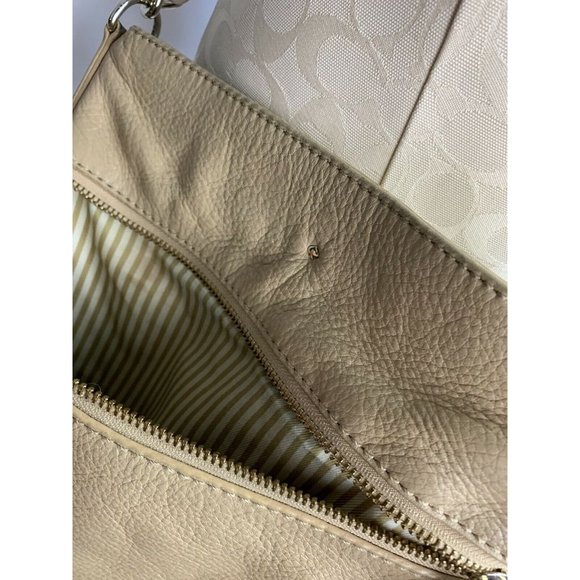 Kate Spade NY Tan Leather Organizational Crossbody Jackson Zip Top Purse - Picture 4 of 7